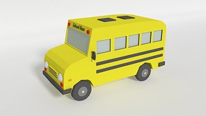 3D schoolbuss buss