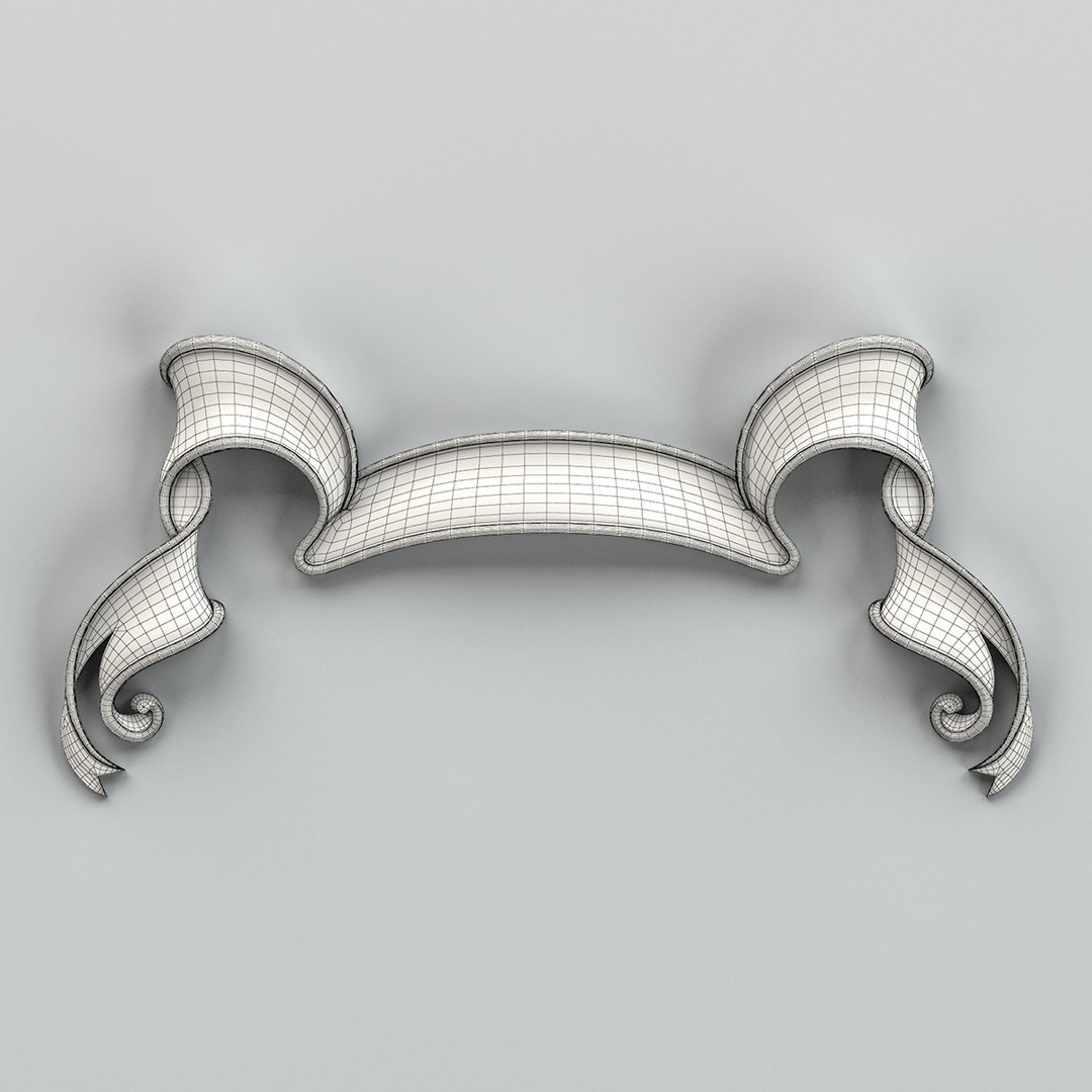 3d Model Of Decorative Ribbon