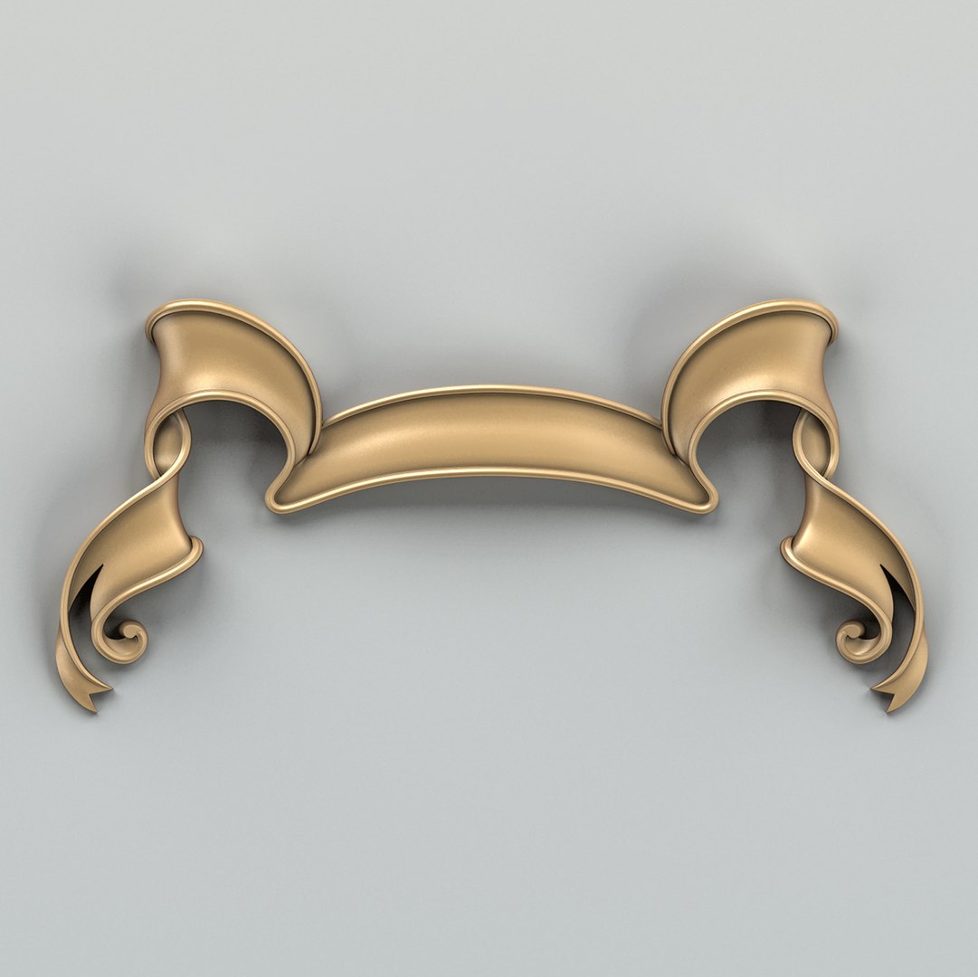 3d Model Of Decorative Ribbon