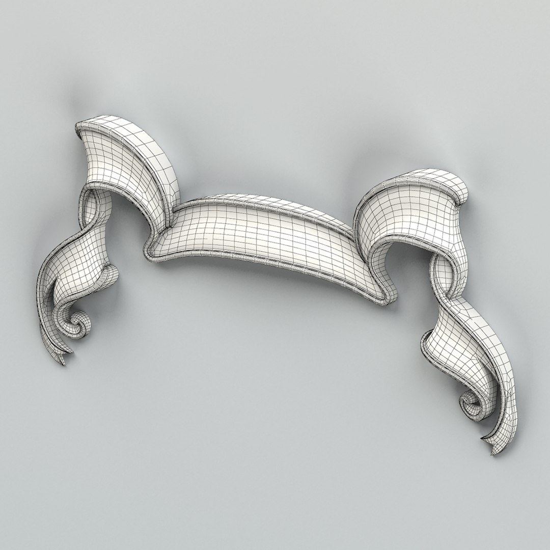 3d Model Of Decorative Ribbon