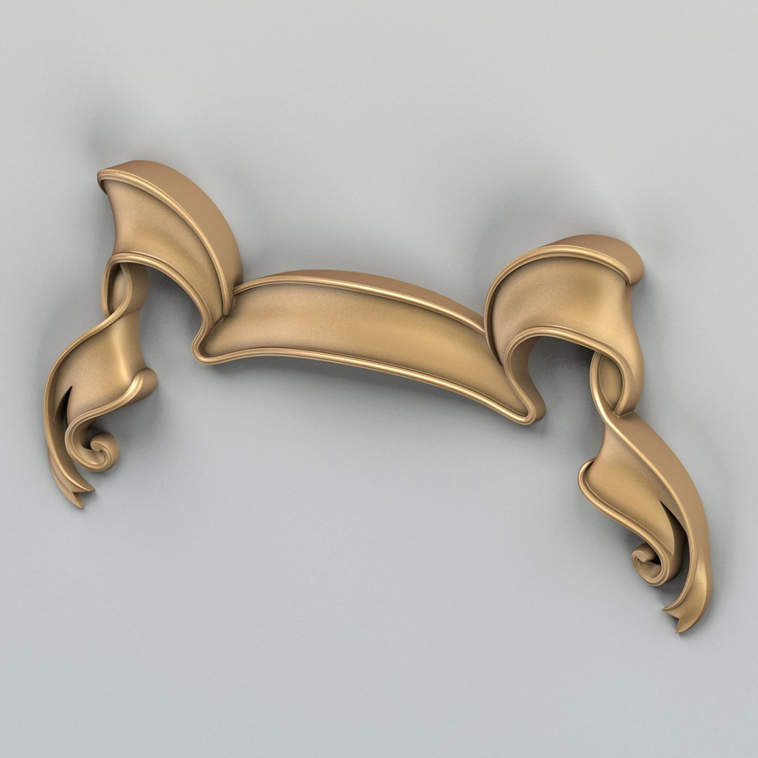3d Model Of Decorative Ribbon