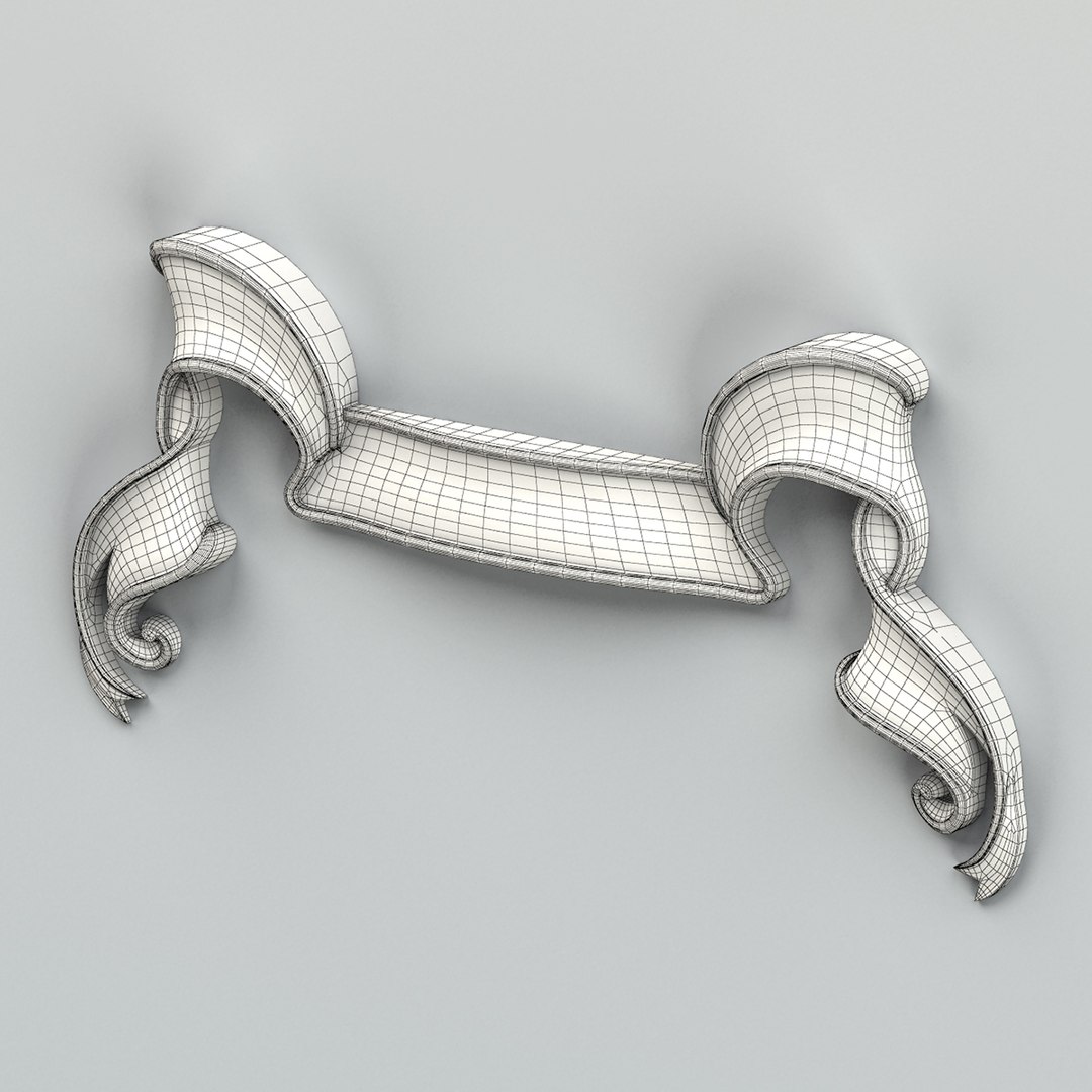 3d Model Of Decorative Ribbon