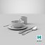 dinner dinnerware 3d max