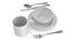 dinner dinnerware 3d max