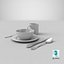 dinner dinnerware 3d max