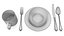 dinner dinnerware 3d max