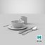 dinner dinnerware 3d max