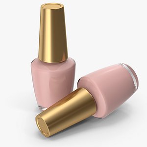 3D Pink Nail Polish model