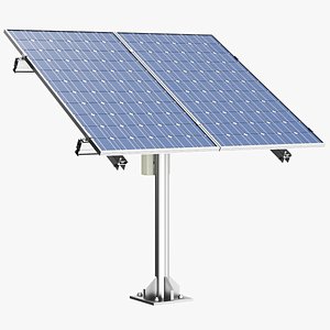 Detailed Solar Cell On Stand