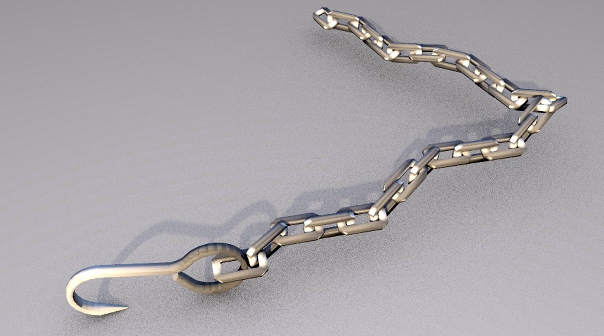 Low Poly Hook Chain 3D Model TurboSquid 2021255