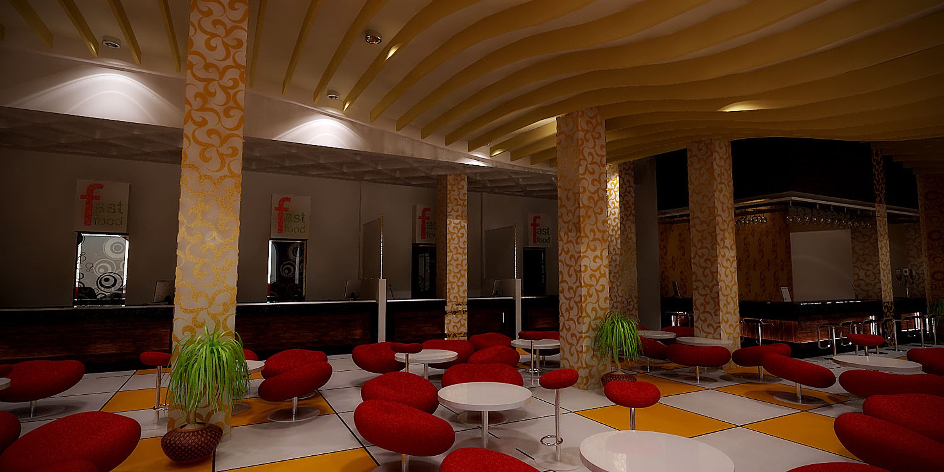 Decoration Fast Food 3ds