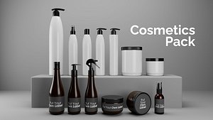 3D Cosmetics Bottles