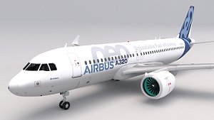 3D airbus a320neo model