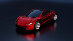 Tesla Roadster Red 3D