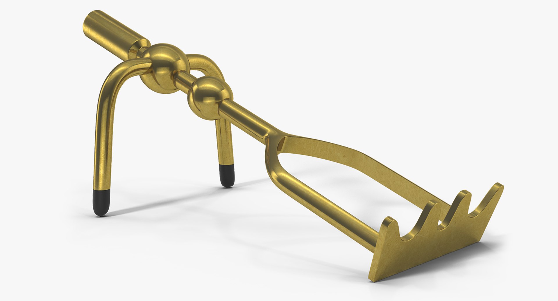 Billiards Pool Brass Extended Spider Rest Head 3D Model 3D model preview