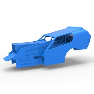 Shell of Vintage Dirt Modified stock car Version 4 Scale 1 to 25 3D model