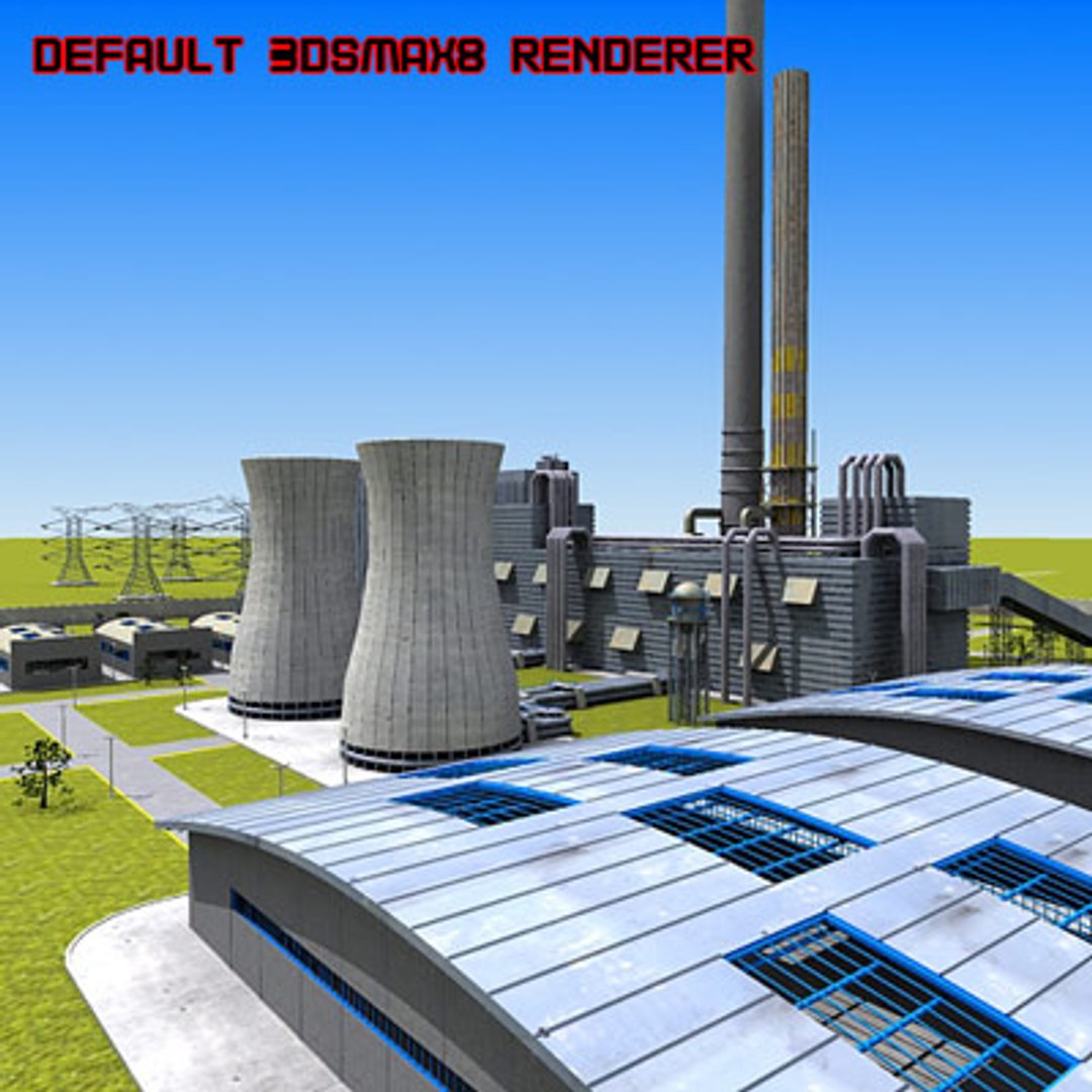 Traditional Coal Power Plant 3d Model