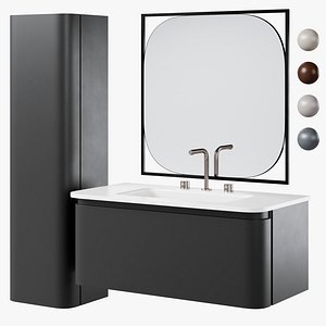 3D Vanity Unit And Bathroom Cabinet Ovale model