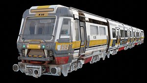 Sci-fi Train with Interior 3D model