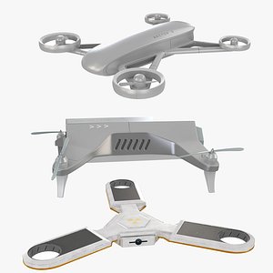 Futuristic Sci-fi Drone Vehicle Collection 3 in 1