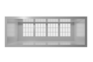 3D Empty room with windows model