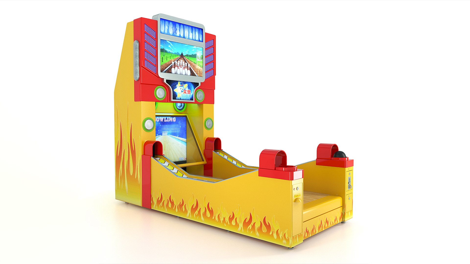 3d model of bowling redemption machine