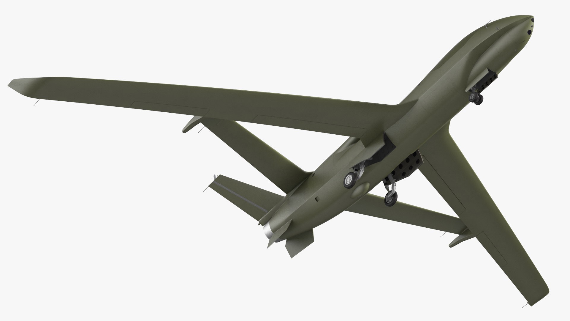 High Altitude Long Endurance Patrol UAV Rigged for Maya 3D model preview