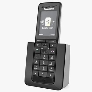 3D Panasonic KX PRS120 Cordless Telephone with Charger model