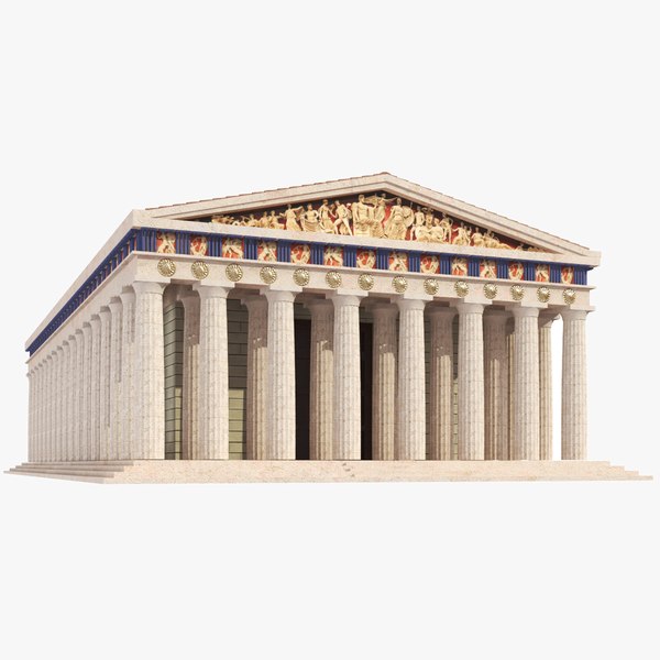 3D temple greek parthenon