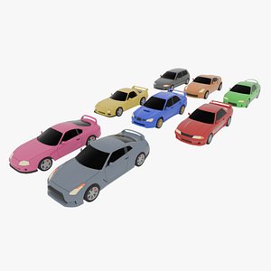 3D model Stylized Lowpoly JDM Pack - Gameready