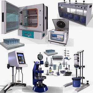 3D model laboratory equipment pack 1