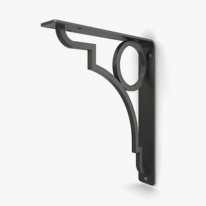 wrought iron shelf bracket 3D