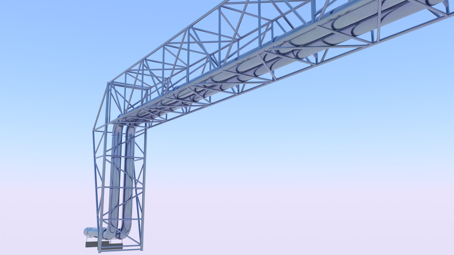 Pipeline Bridge Chrome 3D Model - TurboSquid 2248717