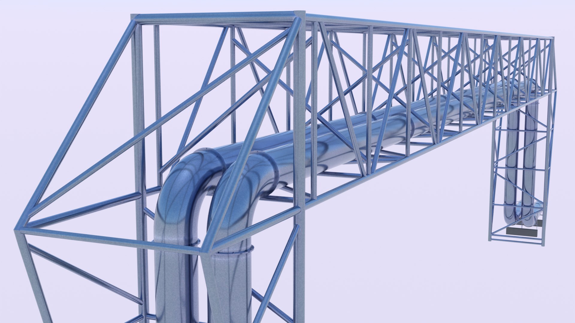 Pipeline Bridge Chrome 3D Model - TurboSquid 2248717
