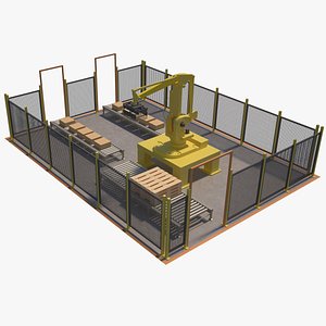Palletizing Cell Scene 01 3D model