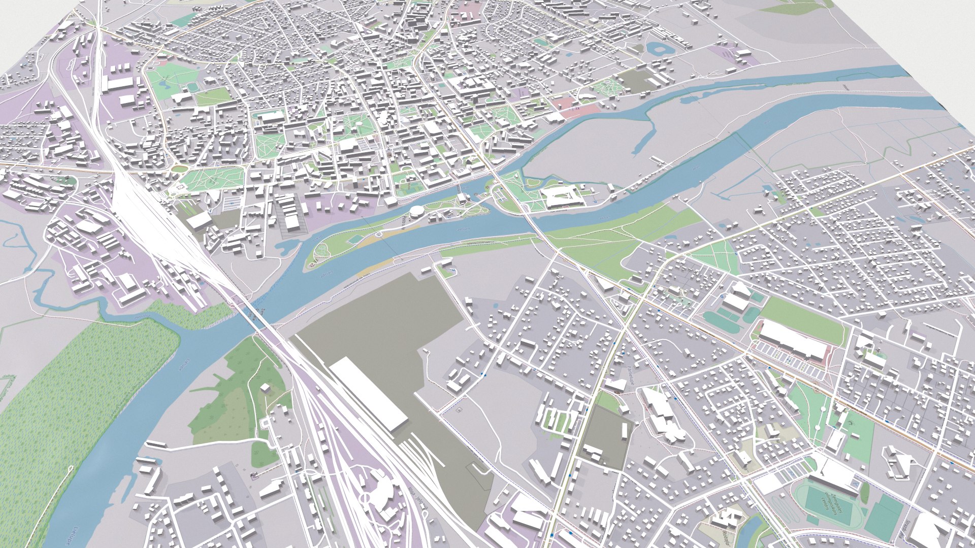 3D Cityscape Jelgava Latvia Model - TurboSquid 2141702