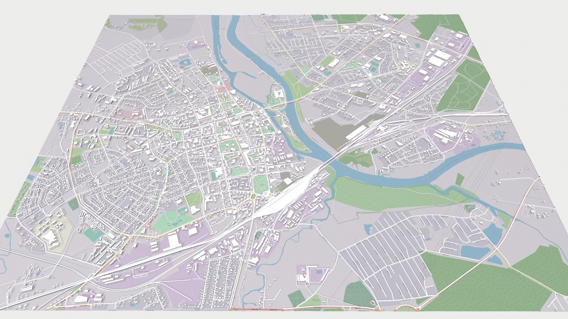 3D Cityscape Jelgava Latvia Model - TurboSquid 2141702