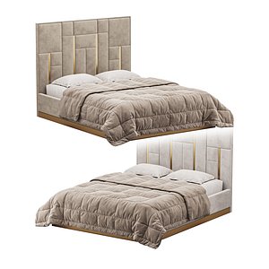 White And Gold BED
