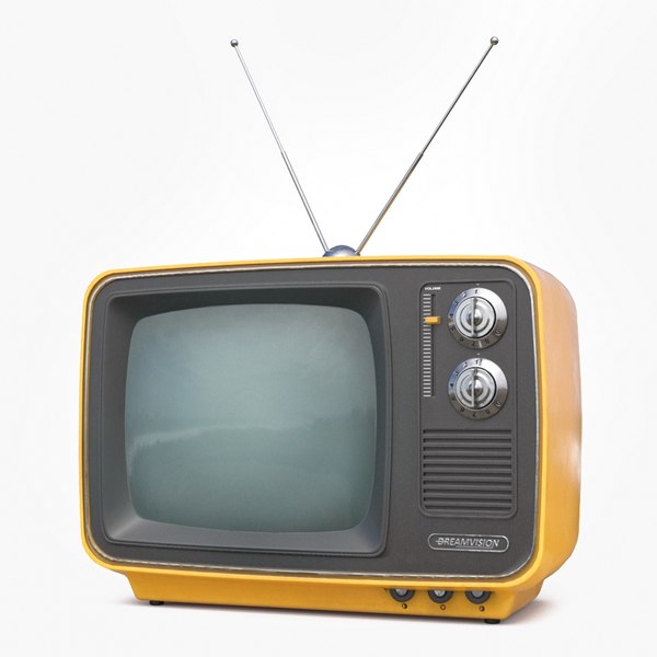 3D Vintage low poly TV model