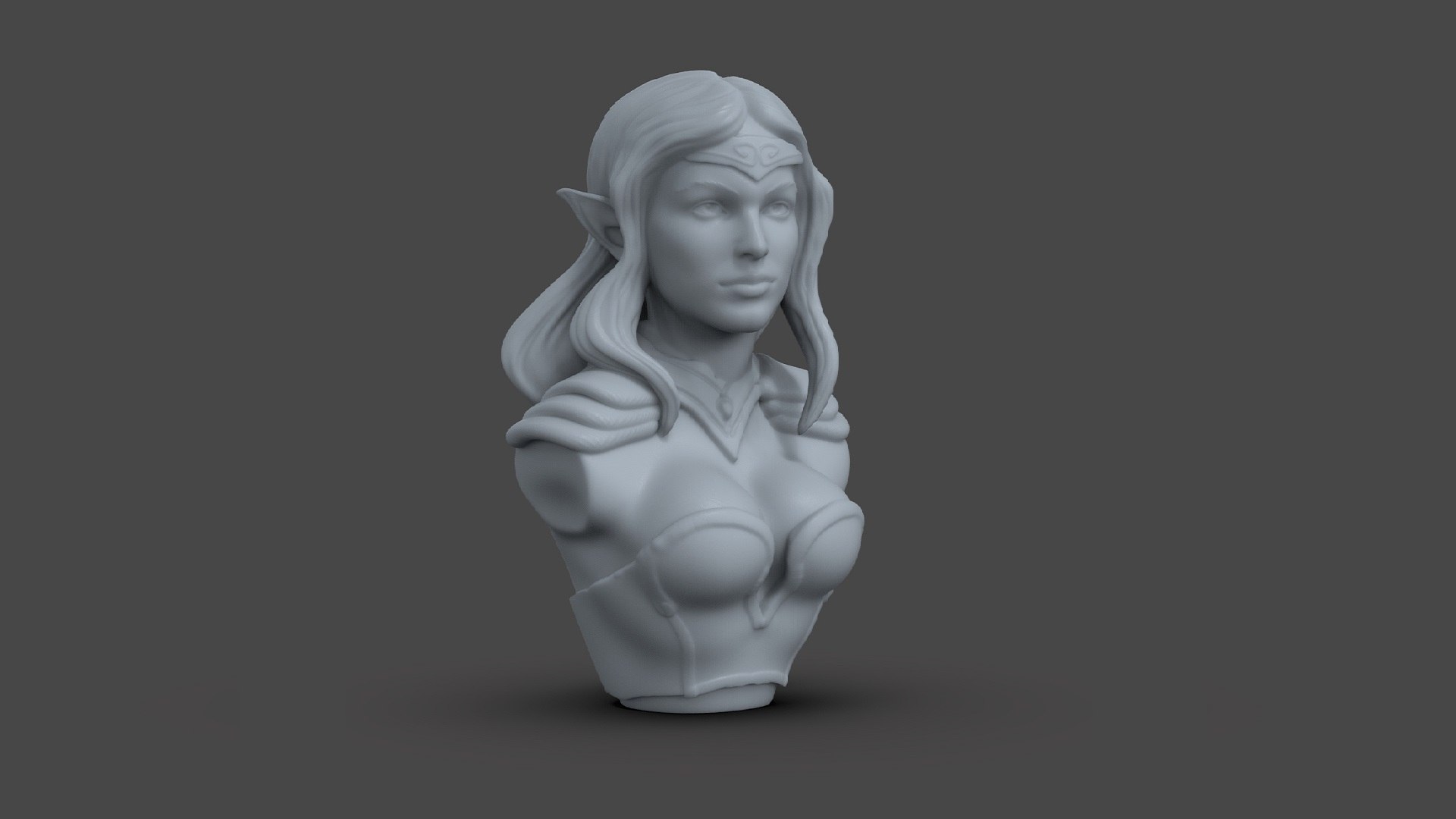 Elf Woman Bust 3D Model - TurboSquid 2114516