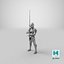 3D polished medieval knight plate armor model