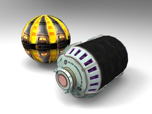 sci-fi grenade modeled 3d model