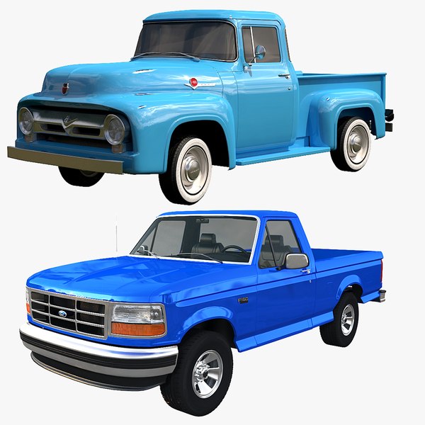 3D model Ford F-100 1956 and F-150 1993 Collection