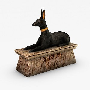 3d egyptian anubis statue