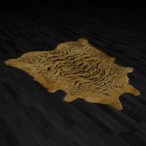 fur rug tiger skin 3d model