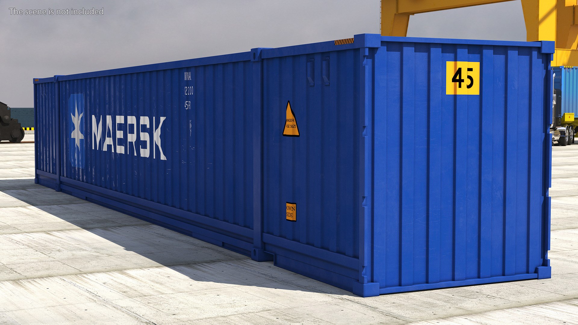 3D 53 Feet High Cube Dry Cargo Shipping Container - TurboSquid 2153048