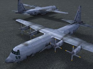 spectre gunship airplane aircraft 3d model