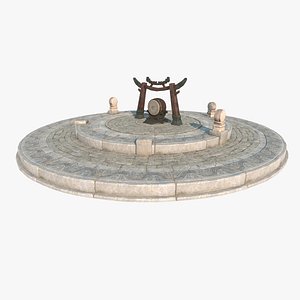 Ancient building altar 3D model