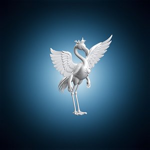 3D Angelic Flamingo 3D Print Sculpture model