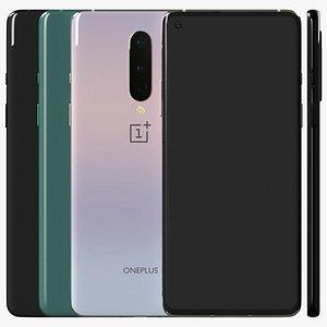 3D OnePlus 8 All Colors Smartphone model